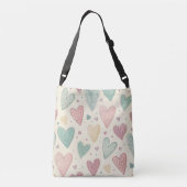Charming Heart Doodle GiGi Crossbody Tas (Achterkant)