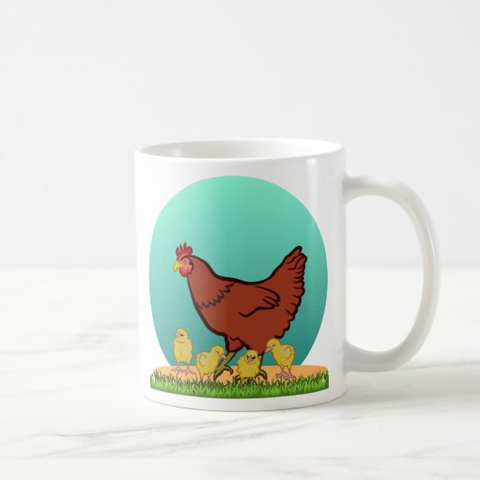 Charming Hen and Chicks Farmyard Mug (Droite)