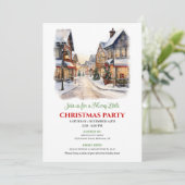 Charming holiday scene Christmas village event   Kaart (Staand voorkant)