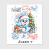 Charming Holiday Snowman Sticker (Feuille)