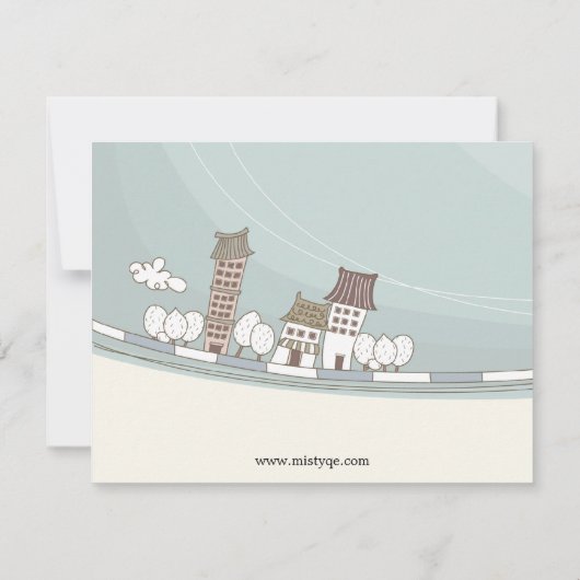 Charming Home Moving Faire-part (Dos)