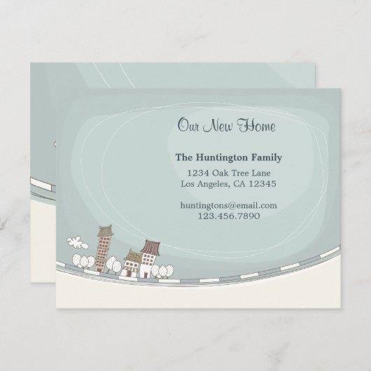 Charming Home Moving Faire-part (Devant / Derrière)