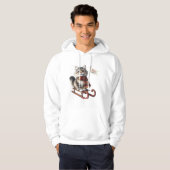 ​Charming Kitten on Sled: "Meowy Snowy Day! Hoodie (Voorkant volledig)