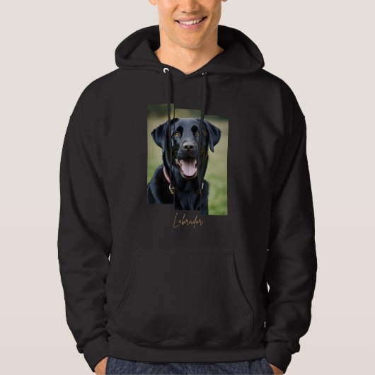 Charming Labrador Retriever Portrait - Triptych Ar Hoodie (Voorkant)