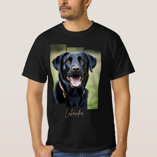 Charming Labrador Retriever Portrait - Triptych Ar T-shirt (Voorkant)