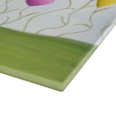 Charming Ladybug met kleurrijke hartballonnen Snijplank (Hoek)