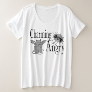 Charming mais en colère petit chat diable drôle ci