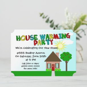 Charming Maison d'art naïf Invitation de fête de r