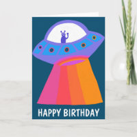 Charming Martian HAPPY BIRTHDAY UFO