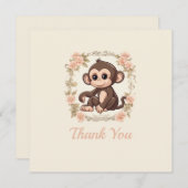 Charming Monkey Bedankkaart (Voorkant / Achterkant)