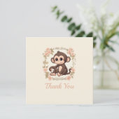 Charming Monkey Bedankkaart (Staand voorkant)