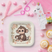 Charming Monkey Papieren Bordje (Feest)