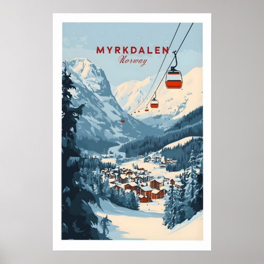 Charming Myrkdalen Ski Poster 1 (Devant)