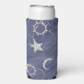 Charming Mystique | Silver Moon Stars Sun Amulet (Seltzer Voorkant)