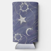 Charming Mystique | Silver Moon Stars Sun Amulet (Achterkant)