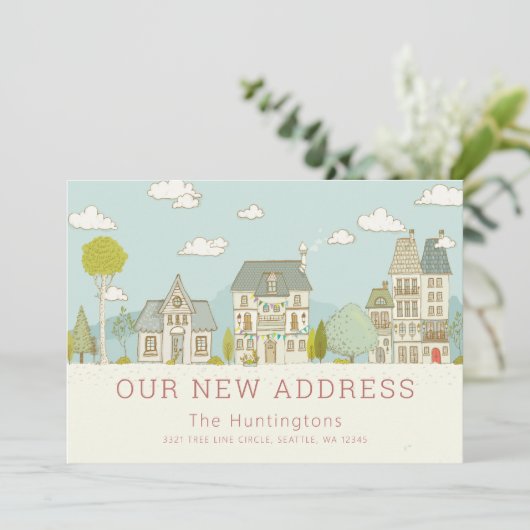 Charming New Home Moving Faire-part (Debout devant)