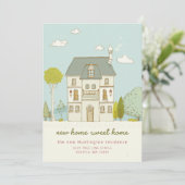 Charming New Home Sweet Home Moving Faire-part (Debout devant)