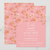 Charming Painal Floral Douche Invitation (Devant / Derrière)