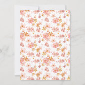 Charming Painal Floral Douche Invitation (Dos)