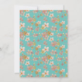 Charming Painal Floral Douche Invitation (Dos)