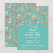 Charming Painal Floral Douche Invitation (Devant / Derrière)