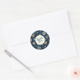 Charming Painted Floral Bedankt Ronde Sticker