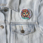 Charming Peace Monkey Button (In situ)