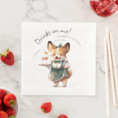 Charming Pembroke Welsh Corgi Waiter Servet (Insitu)