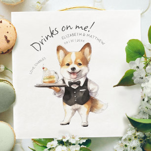 Charming Pembroke Welsh Corgi Waiter Servet
