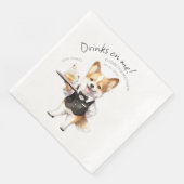 Charming Pembroke Welsh Corgi Waiter Servet (Hoek)
