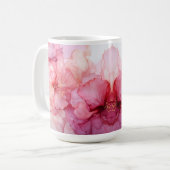 Charming Pink Floral Mug for Coffee and Tea (Devant gauche)