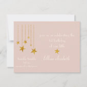 Charming Pink & Gold Twinkle Twinkle Invitation (Devant)