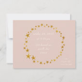 Charming Pink & Gold Twinkle Twinkle Invitation (Dos)