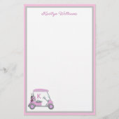 Charming Pink Golf Thème de papeterie personnalisé (Devant)