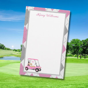 Charming Pink Golf Thème de papeterie personnalisé