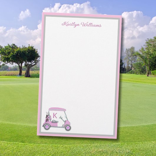Charming Pink Golf Thème de papeterie personnalisé