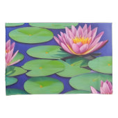 Charming Pink Water Lilies Kussensloop (Voorkant-Rechts)