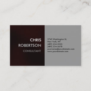 Charming Plain Browny Red Attractive Visitekaartje