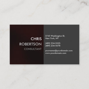 Charming Plain Browny Red Attractive Visitekaartje