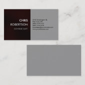 Charming Plain Browny Rouge Carte de visite attray (Devant / Derrière)