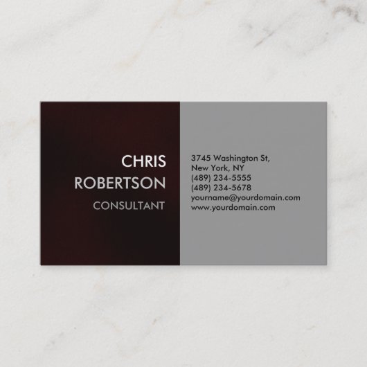 Charming Plain Browny Rouge Carte de visite attray (Devant)