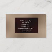 Charming Plain Browny Rouge Carte de visite attray (Dos)