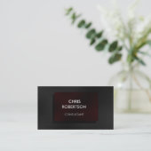 Charming Plain Grey Red Attractive Visitekaartje (Staand voorkant)