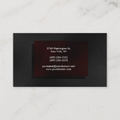Charming Plain Grey Red Attractive Visitekaartje (Achterkant)