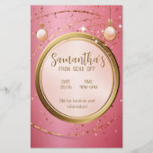 Charming Powder Roze  Prom Invitation Flyer (Voorkant)