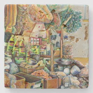 Charming Promises of fine Tekka Center, Singapore Stenen Onderzetter