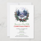Charming Red Green Holiday Scene Invitation Card (Devant)