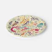 Charming Retro Holly Jolly-kersttekstontwerp Papieren Bordje (Gekanteld)