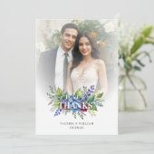 Charming Romantic Floral & Transparency Overlay Bedankkaart (Staand voorkant)
