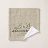 Charming Russe Lin Look Monogramme (Gant de toilette)